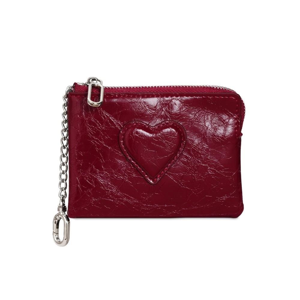 Fashion Leopard Print Coin Purse PU Leather Zipper Card Holder Heart Shaped Mini Card Wallet Travel
