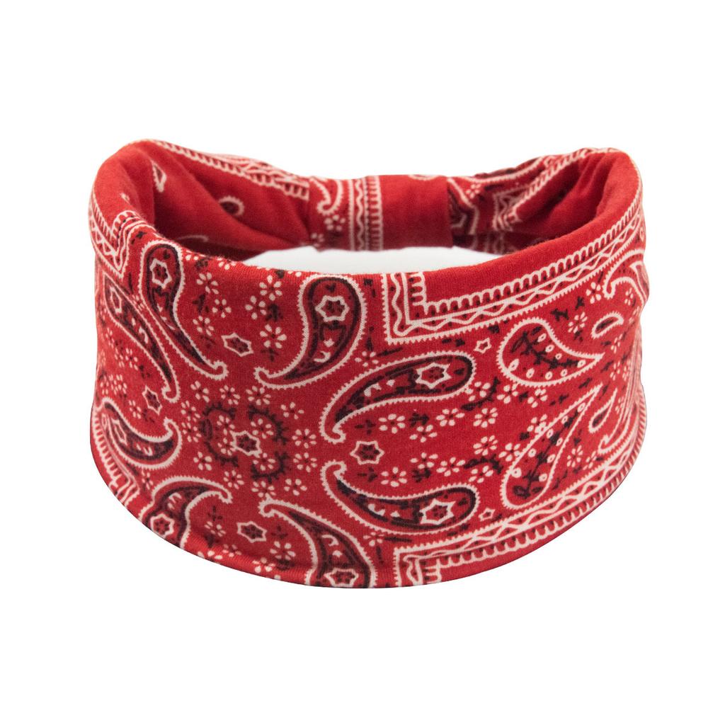 Bohemian Cashew Yoga Übung Stirnband Anti Schweiß und Feuchtigkeit Absorbieren Elastische Baumwolle Stirnband Knoten Stirnband