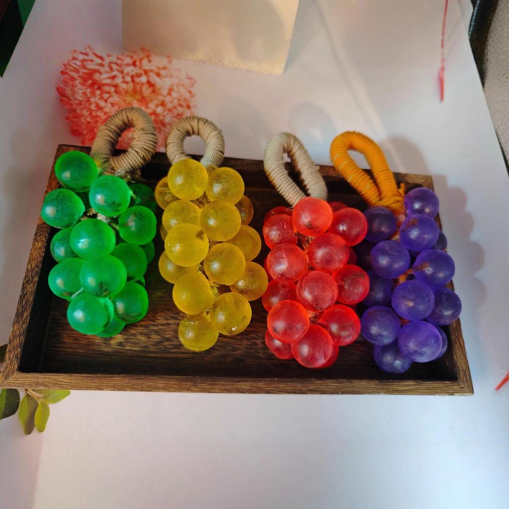 Handmade Crystal Grape Scented Soap String: Long-Lasting Fragrance for Home and Hand Washing