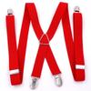 4 Clips 2.5CM Wide Men Suspenders Women Elastic Adjustable Adult Braces Suspender Kids Children Boys Girls Wedding Accessories