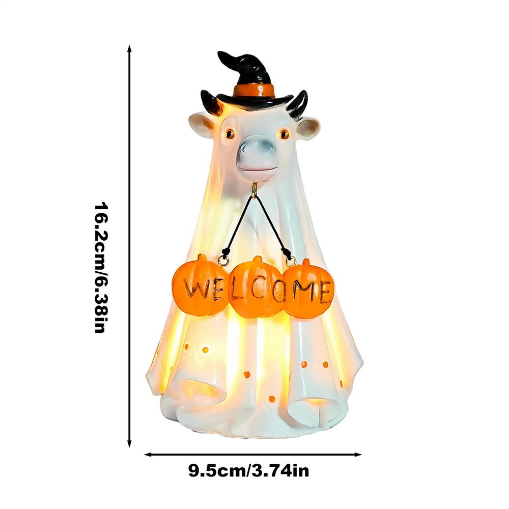 Halloween Figurines Spooky Resin Ghost Animal Statue Halloween Decorations Table Centerpieces for Mantel Haunted House Walkway
