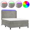 VidaXL Sommier à Lattes de Lit avec Matelas et LED, Lit Rembourré, Lit Double, Lit Adulte de Chambre à Coucher Intérieur, 3139445