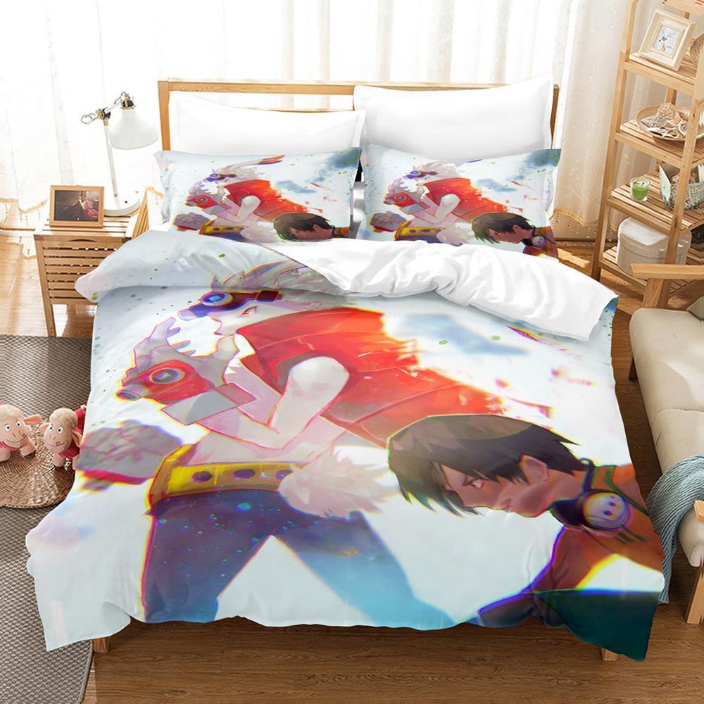 Fashion 3d Print Summer Wars King Kazma Bedding Set Cartoon Anime Three-piece Set Adult Kid Bedroom Duvetcover Sets Home Textile