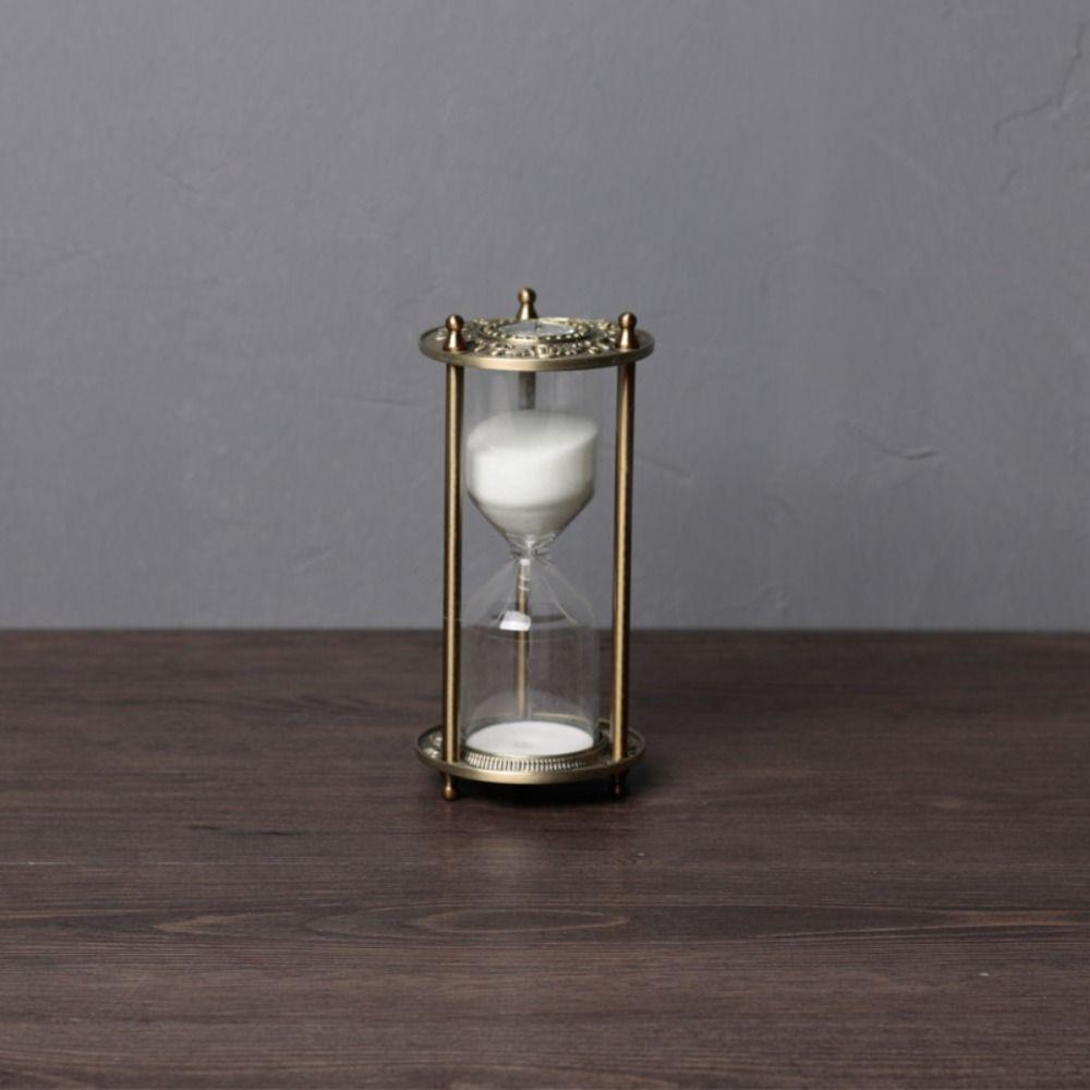 15/30 Minutes Hourglass Timer Golden Sand Clock Crafts Home Ornament Office Desktop