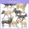 Wolf Pvc Animal Model Wildlife Collectible Desk Ornament