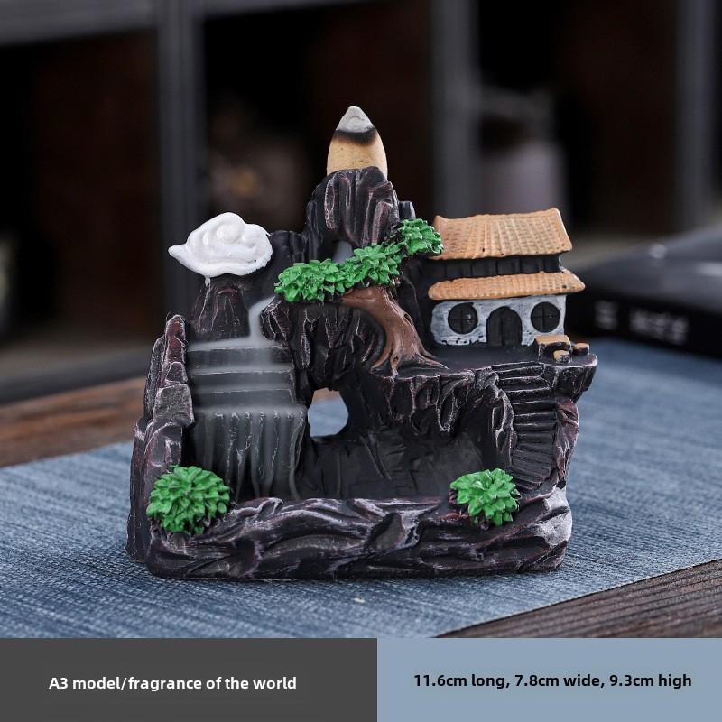 Kreativer kleiner Reflux-Räucherbrenner aus Harz für die Inneneinrichtung, keine separate Lieferung des Räucherwerks