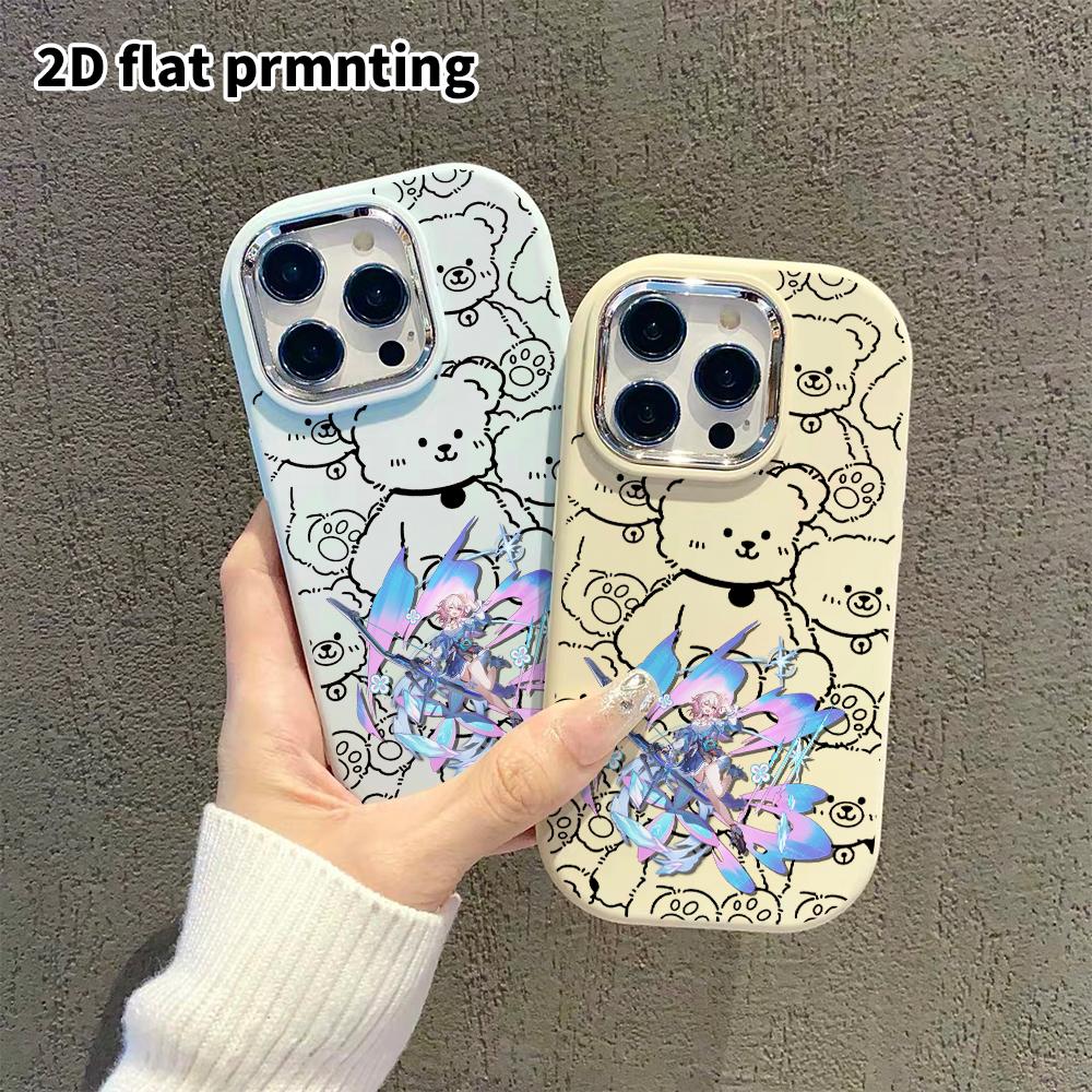 Phone case: 2D flat design suitable for iPhone 18 17 16 15 14 13 Pro protective case, couple style, cute goddess, Christmas and Halloween gift