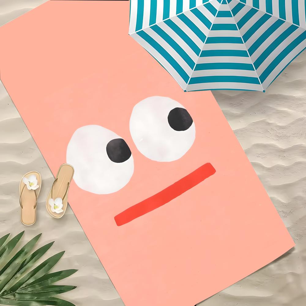 J-Jean Jullien Towel Polyester Beach Towel Quick Dry Sand Free Bath Towel for Summer Pool Travel Vacation