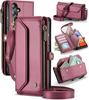 for Samsung Galaxy A14 Wallet Case with RFID Protection, Card Slots, Kickstand, Detachable Strap – Shockproof PU Leather Flip Crossbody Phone Cover