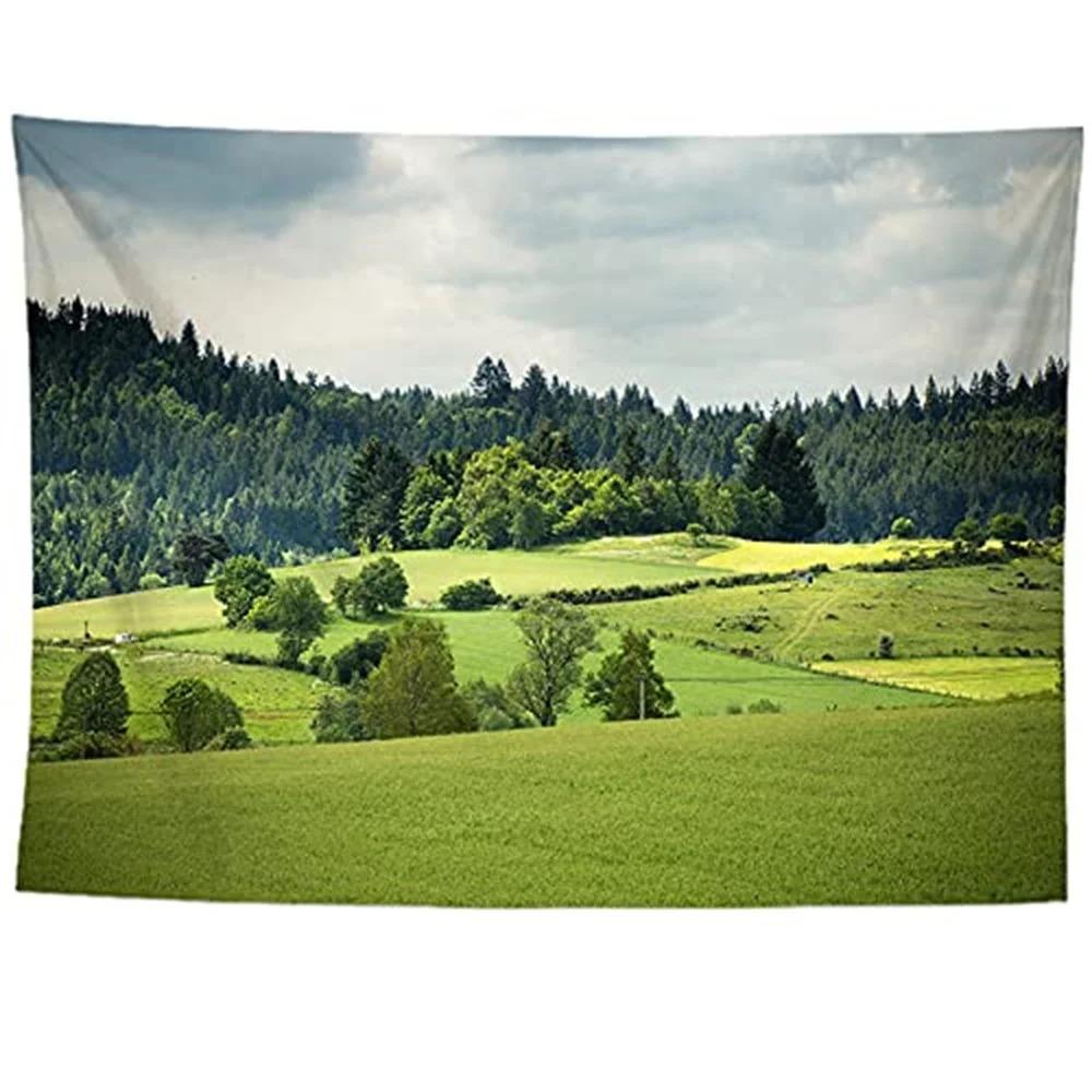 Спальня Гостиная Гобелен Парк Цветы Природный Пейзаж Узор Модный Домашний Декор Гобелен — фото 9