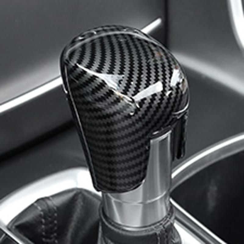 For Honda VEZEL/HR-V eHEV  ABS Carbon Fiber AT Gear Head Shift Knob Cover Trim Interior Car Gear Collars Styling Accessories