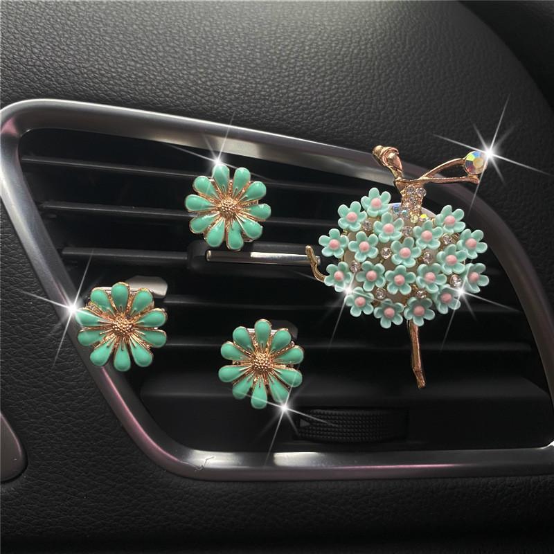 

Кондиционирование Автомобильный Ароматизатор Клипса Цветок Стразы Декорация Освежитель StyleD