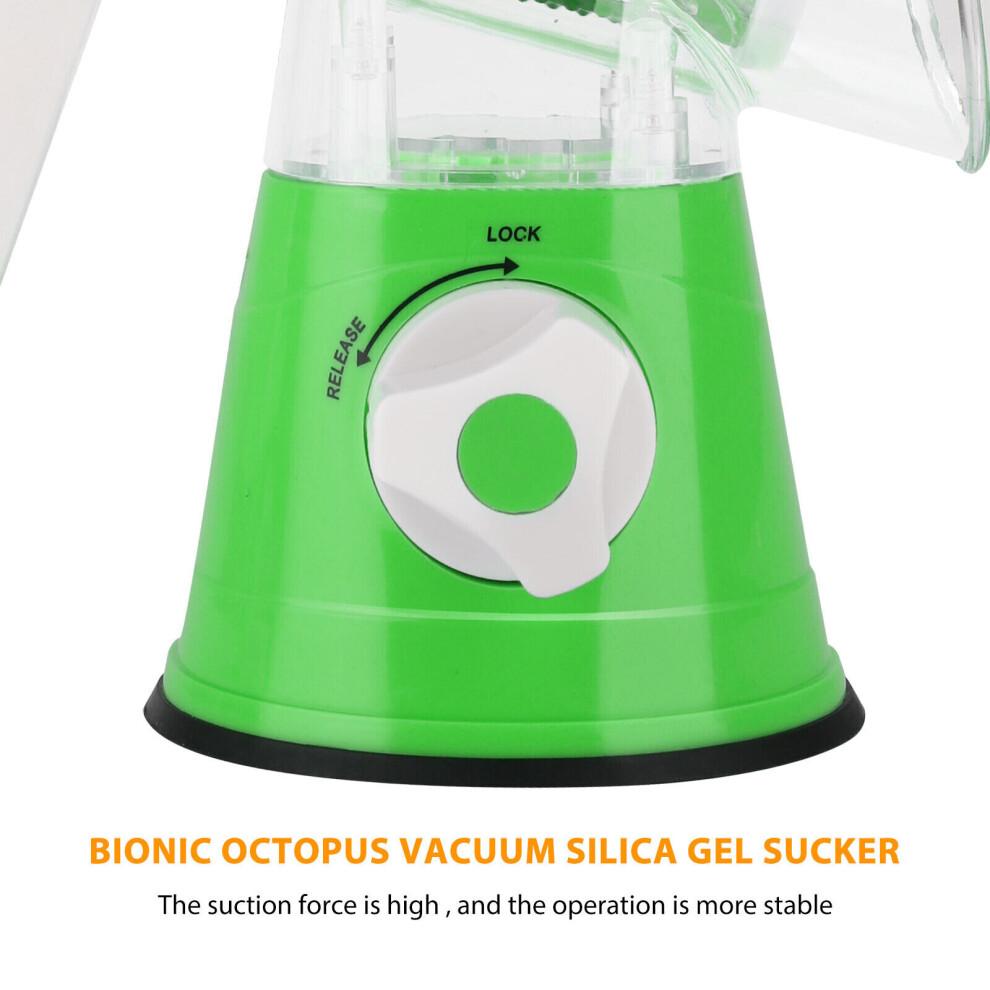 3 Drum Blades Cheese Grater Rotary Handheld Fruit Vegetable Slicer(Red) 