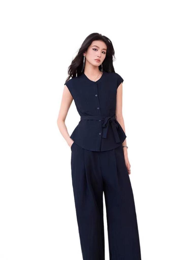 Women's High-End Linen Vest Suit: 2026 Cross-Border Casual Waistcoat Set