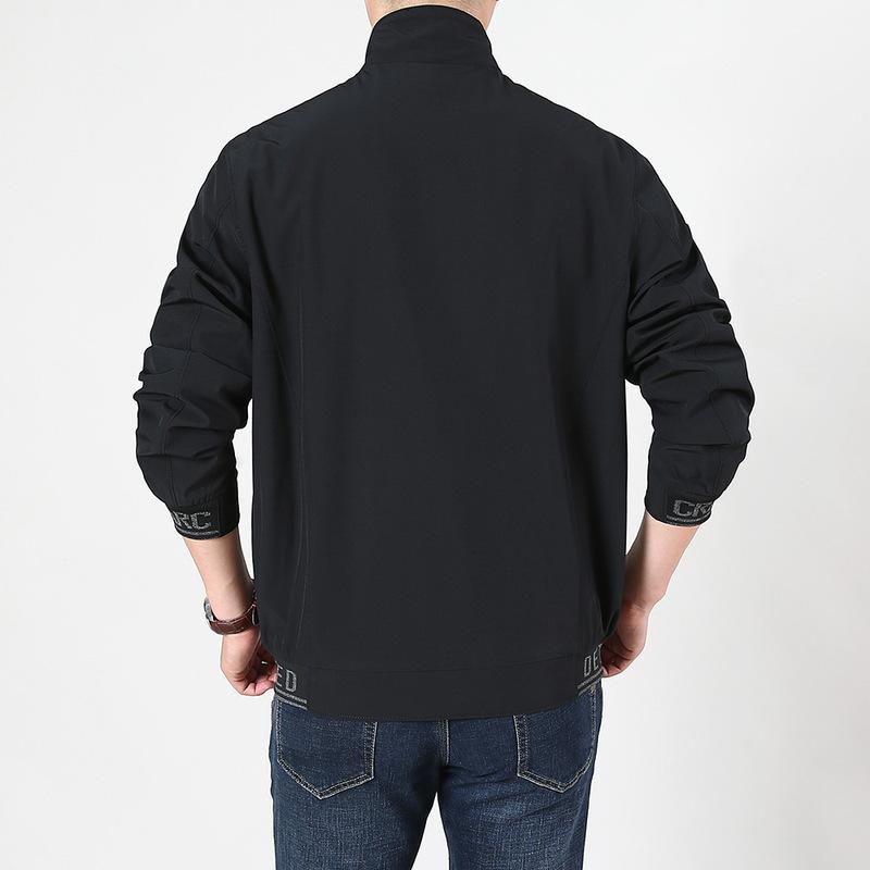 Spring and Autumn New Outdoor Sports Fleece Thickened Thermal Jacket Jacket Men's Youth Large Size Stand-up Collar Casual Clothing