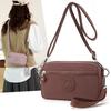 Crossbody Bag Lightweight Nylon Small Bag Women's Multi-Layer Pocket Shoulder Bag
