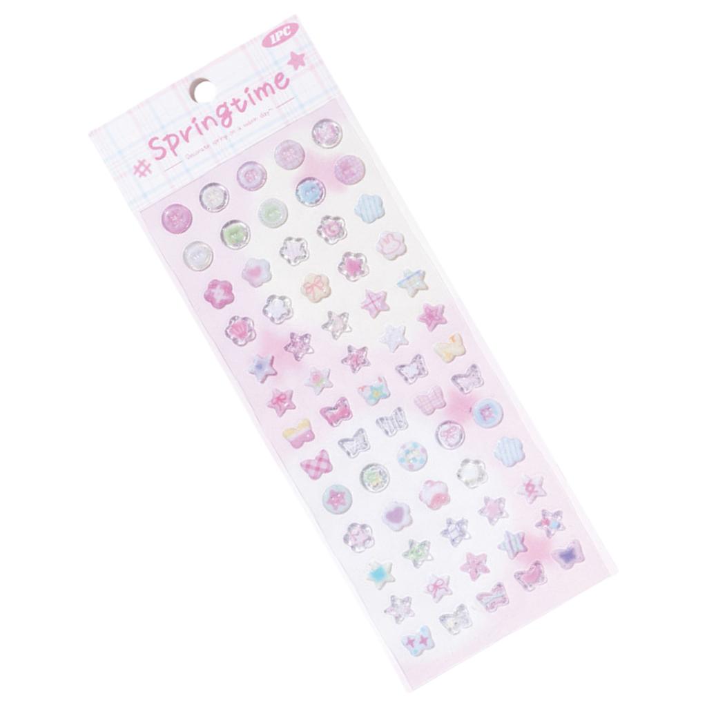 Scrapbook-Sticker Sternförmiger Sticker Epoxid-Dekorationssticker Klebeaufkleber Schreibwaren-Sticker zur Journal-Dekoration