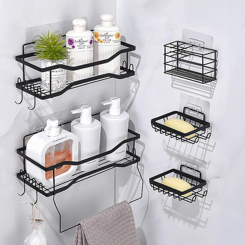 Badezimmerregale Organizer Ohne Bohren Klebend Wandmontiert Badezimmerdusche Rostfrei Edelstahl Organizer Aufbewahrung