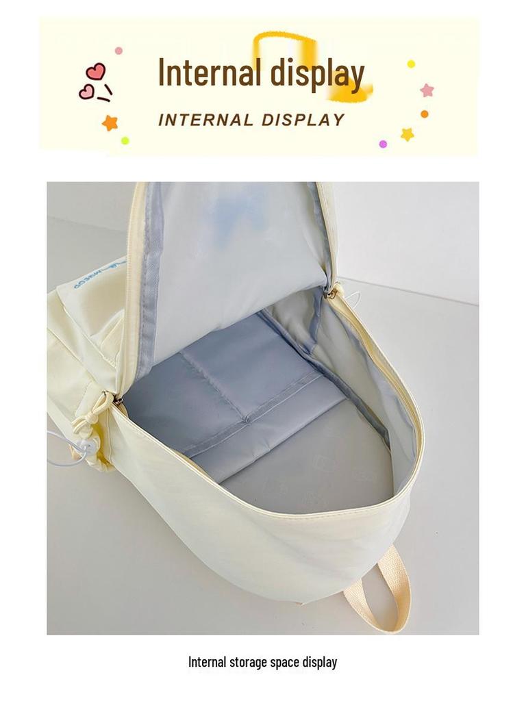 2025 Cute Bow Korean Style Backpack for Girls - Perfect for Junior High School Students