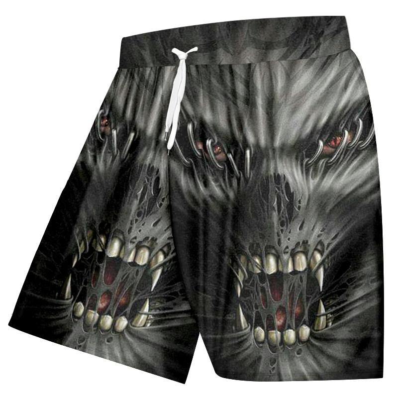 Skeleton Horror Skull Ghost Devil Demon Boxing Shorts Pants 3D Print Training Unisex Men Women Quick Dry Fitness Gym Sport Workout Casual Streetwear