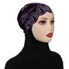 Diamonds Undercap Stretchy Hijab Plain Soft Bonnet Muslim Women Elastic Flannel Inner Hijab Turban Islam Underscarf