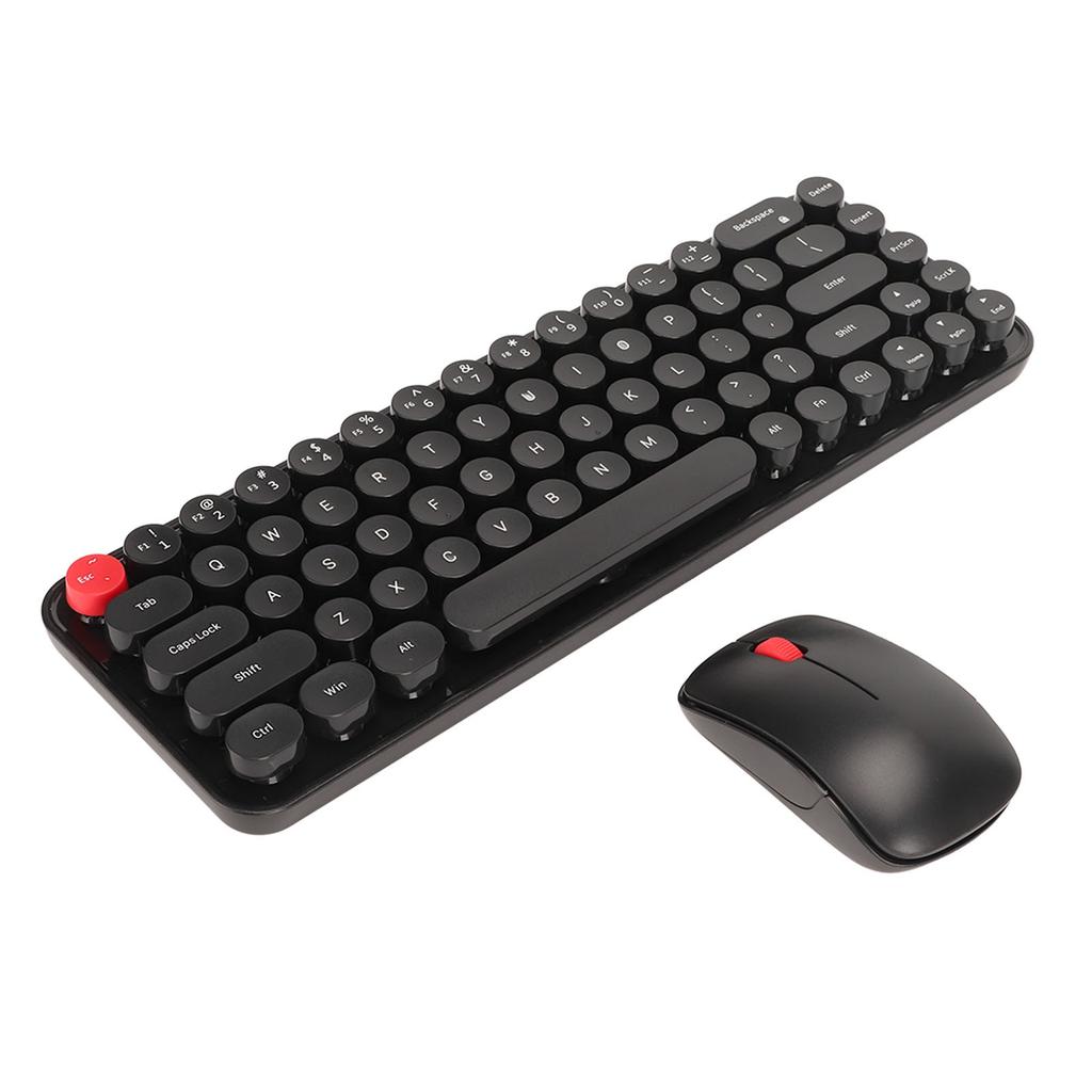 Typewriter Keyboard and Mouse Combo 68 Keys 2.4GHz Stable Battery Powered Retro Typewriter Keyboard for