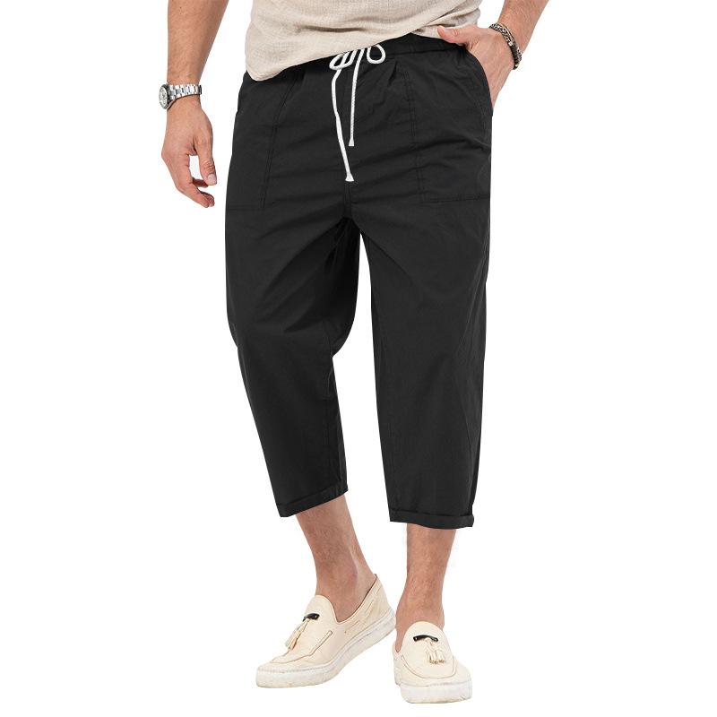 Neue Herren Basic Freizeithose mit geradem Bein und einfarbig für Männer Frühling und Sommer Neue Herren Freizeithose