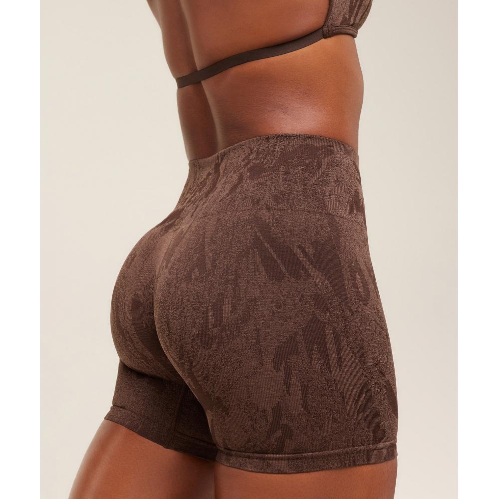 Gymshark Adapt Camo Seamless Shorts Archive Brown Soft Brown B4b9e Nc68