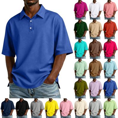 Chemise légère et respirante à manches courtes, boutonnée, col classique, décontractée pour homme
