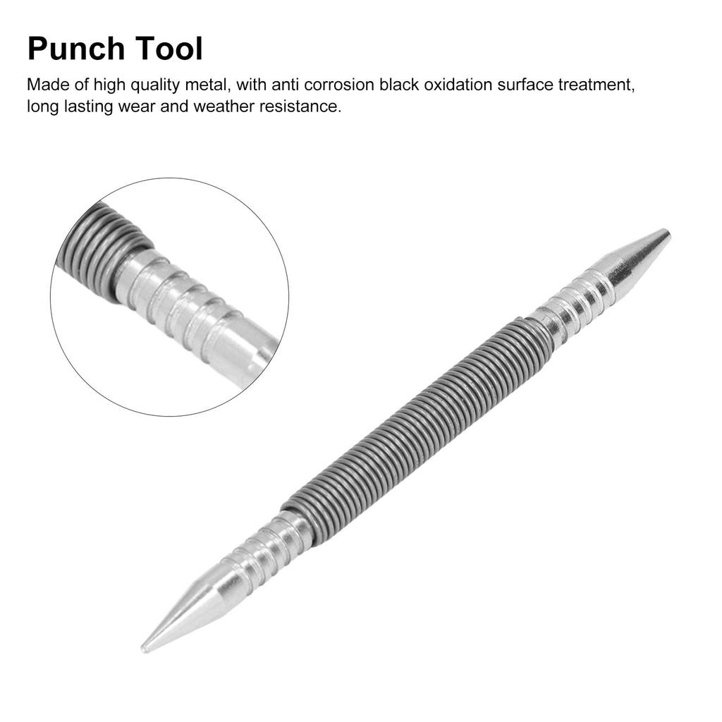 Punch Small Exquisite Metal Double Head Nail Head Setter Center Spring Nail Punch Tool