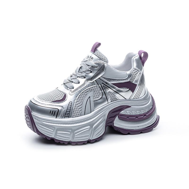 Women's Petite Mesh Breathable Platform Sneakers, Summer 2025 Fashion Casual Sport Shoes