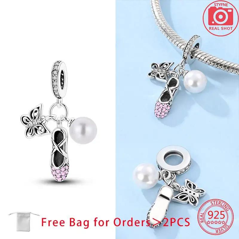 Original Shoes Series Charms Boots Flip-Flops Ballet Shoes Copper Beads Pendant Fit Women Diy Bracelet Making Jewelry Gifts