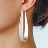 Trendy Silver Plated Teardrop Earrings - European & American Style