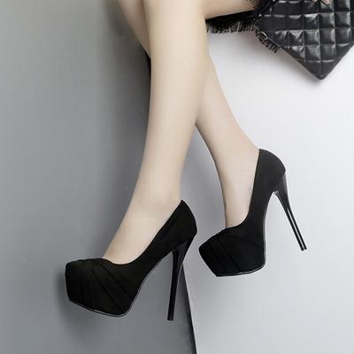 Damen 12cm 14cm High Heels 4cm Plateau Wildleder Pumps Lady Extreme Stilettos Pleaser Nachtclub Prom Rote Untere Laufsteg Schuhe