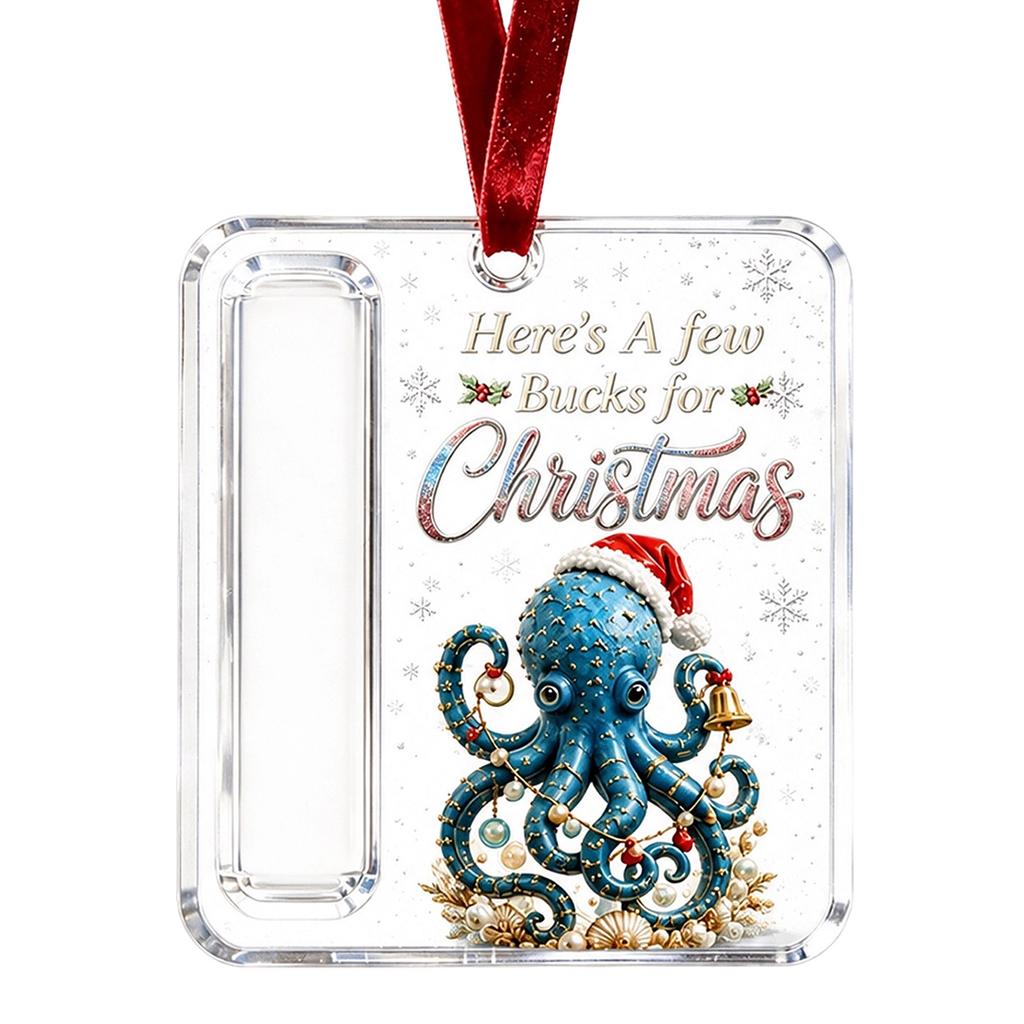 Clear Acrylic Christmas Tree Hanging Ornament Holder for Holiday Home Decor