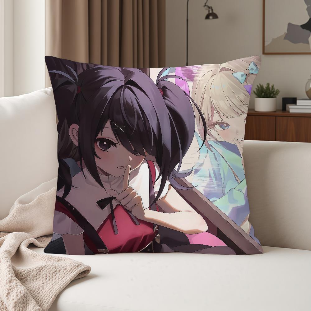 Game N-needy Streamer O-overload Amechan Pillow Case Suitable For Bedrooms Living Rooms Cars Home Decoration