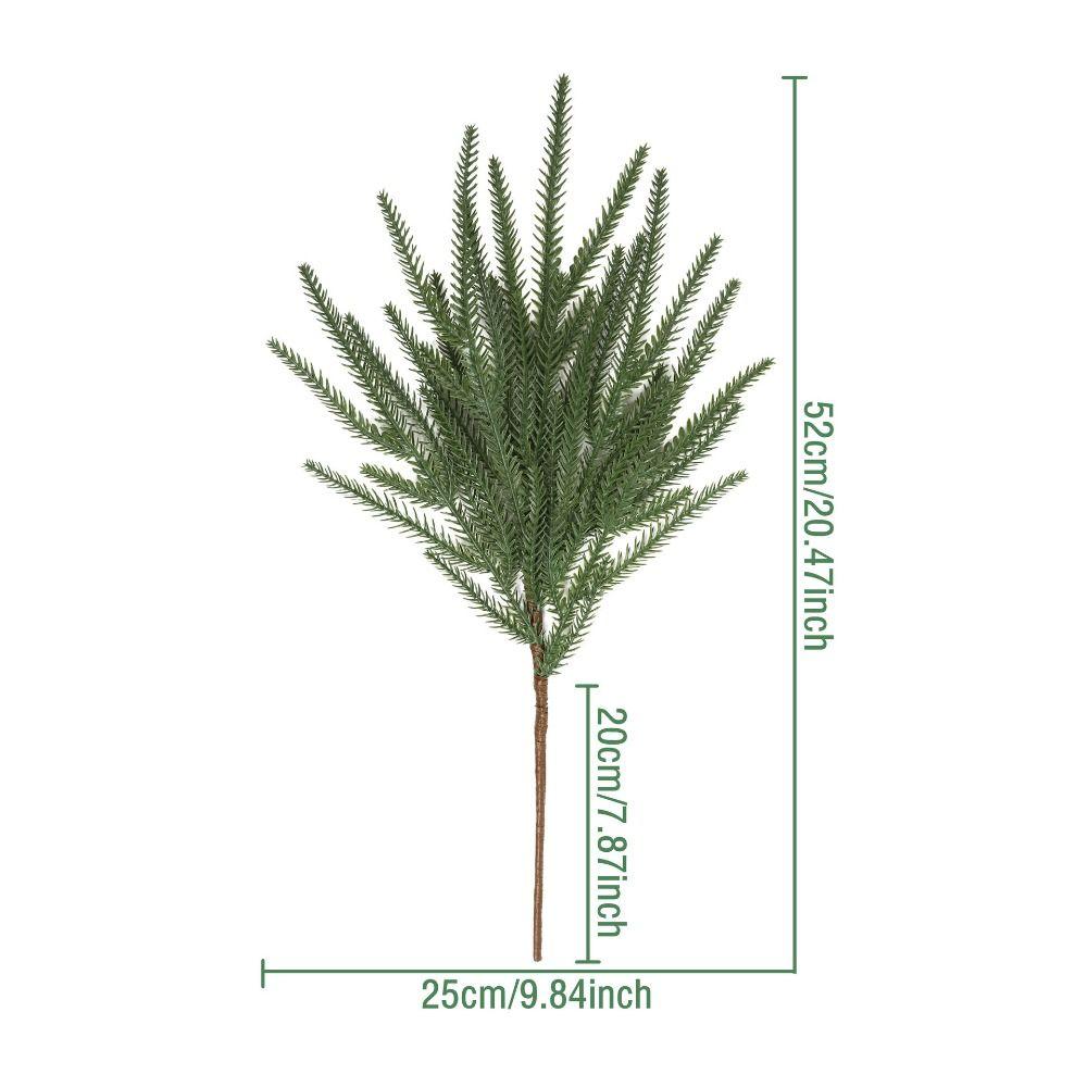 DIY Wreath Simulation Ceder Branches Plastic Christmas Pine Stem  Home Decoration