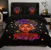 Bedding Digital Printing Three-Piece Set African Girl Pattern Printing Quilt Cover Home Textile Batch