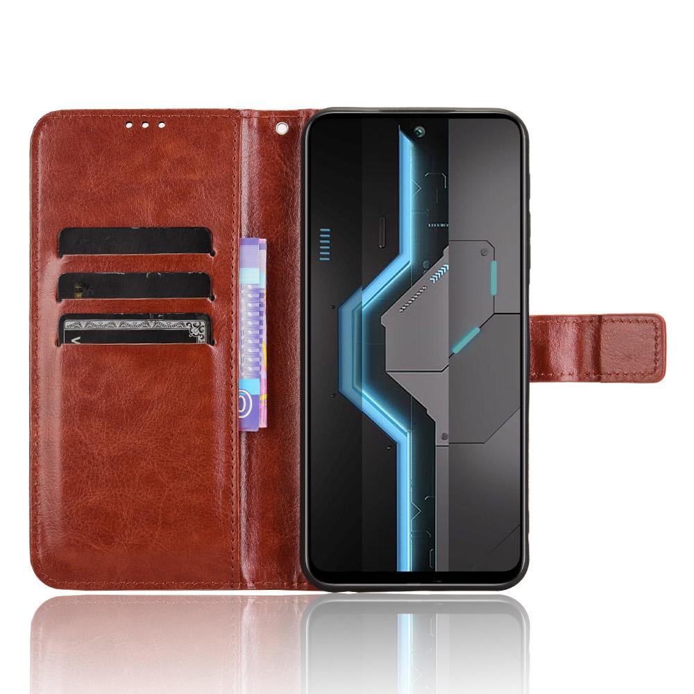 For itel P65 P671L Case Crazy Horse Texture PU Leather Phone Wallet Cover