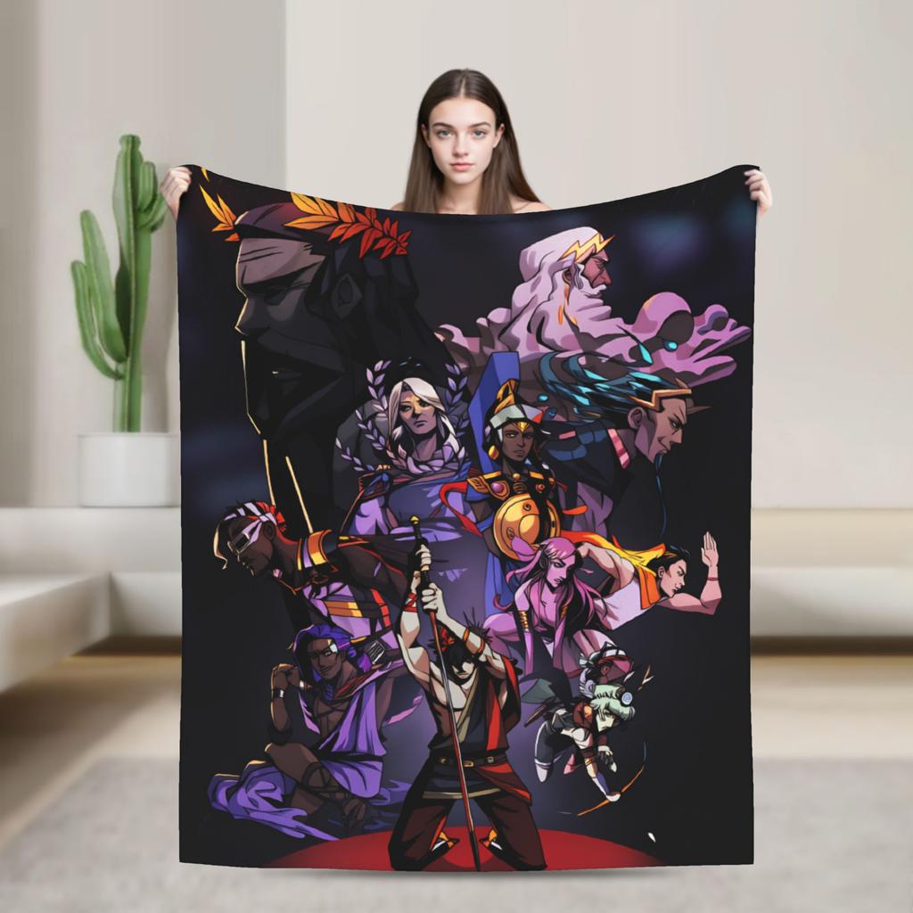 Hades Zagreus Flannel Blanket  Soft Warm Throw Blanket for Outdoor Travel Office Novelty Bedspread Sofa Bed Cover