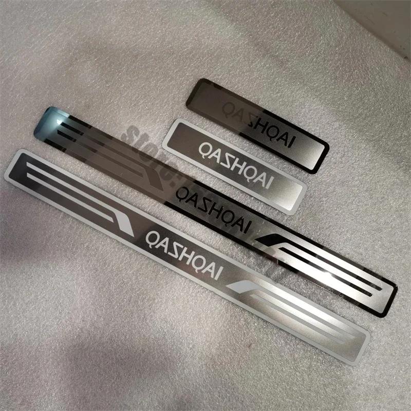 Stainless Steel Sticker Scuff Plate/Door Sill Pedal Bienvenidos For Nissan Qashqai J10 J11 2007~2021 Car Styling Accessories