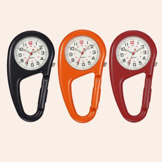 Orologio da Tasca Luminoso Resistente agli Urti Preciso Clip per Zaino Cintura Orologio per Esterno