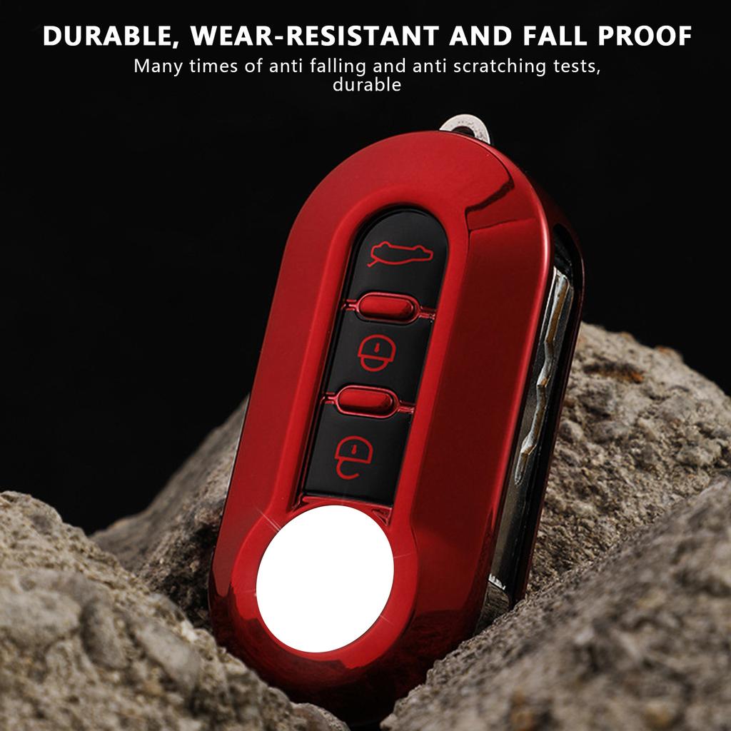 TPU 3 Tasten Auto Flip Schlüssel Fall Volle Abdeckung Für Fiat 500 Ducato Panda 500L Punto Lancia Musa Kuvi Schlüssel Shell Protecor