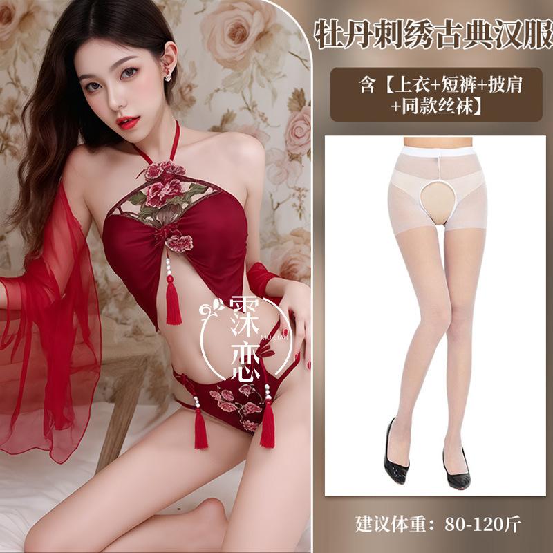 Sexy lingerie sexy retro sexy belly pocket seduction shawl hot dance dress couple bed flirting suit