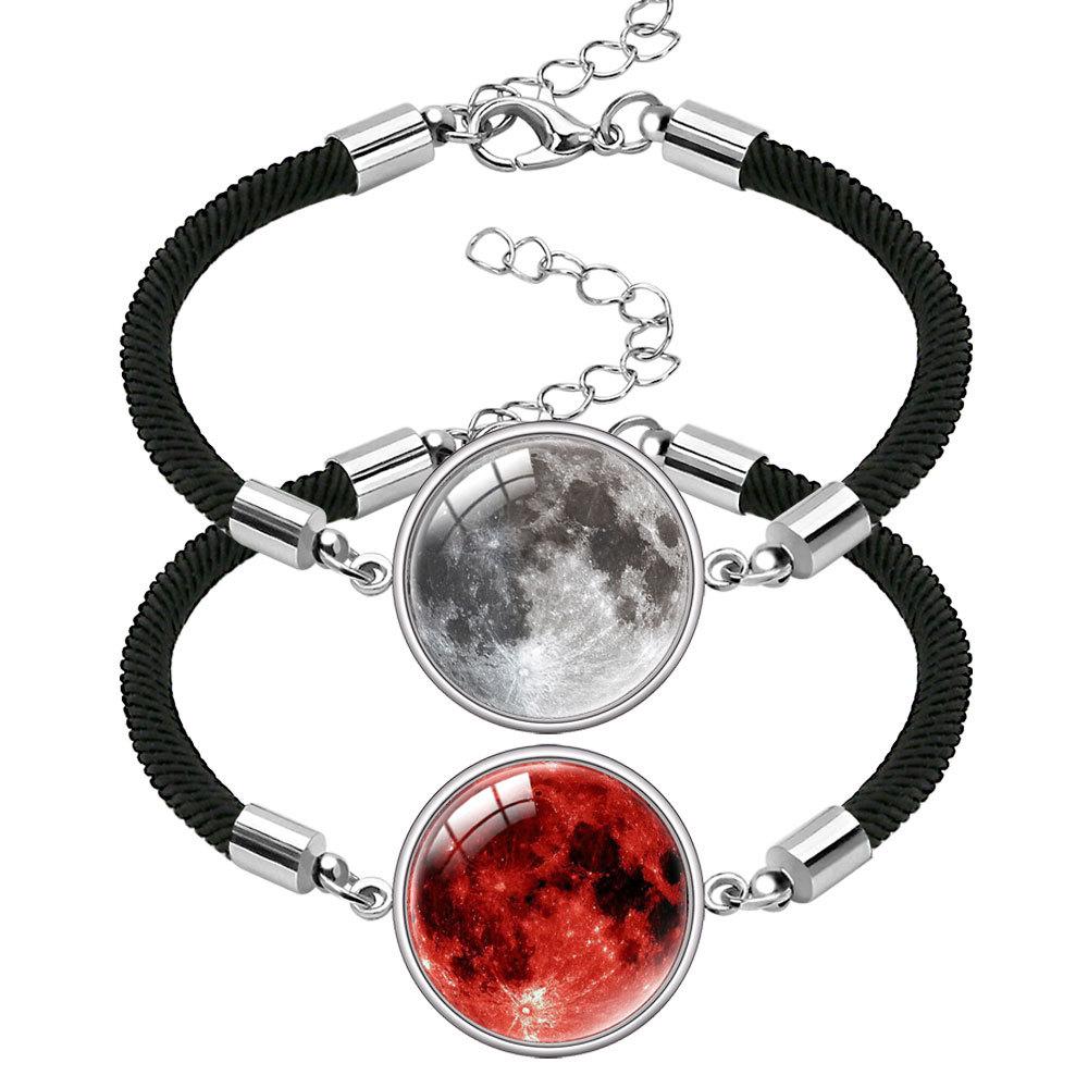 

Sun And Moon Couple Bracelets Matching Solar Lunar Cord Bracelet Valentine s Day Gift For Him And Her 20mm