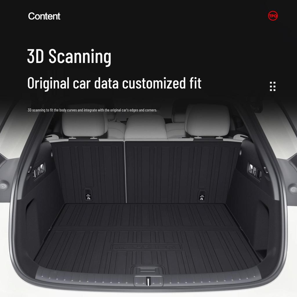 Ideal i6 Waterproof TPE Rear Trunk Mat - Interior Car Accessory