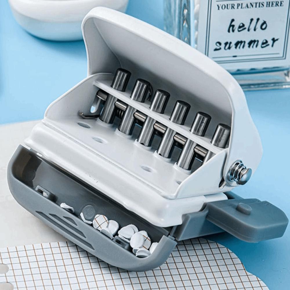 Paper Cutter 6-hole Paper Punch DIY Scrafts DIY Hole Punch 5 Color Loose-leaf Punch School