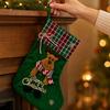 Green Christmas Stocking Hanging Ornament for Home Holiday Decor