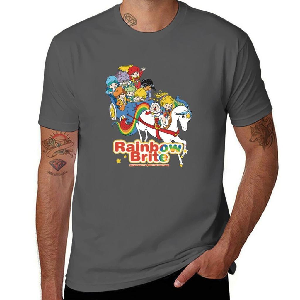 Rainbowzz Briteez 80er Jahre T-Shirt Perforunisexce Trainings Kurzarm-T-Shirt