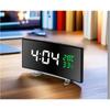 Creative Curved Screen Electronic Clock Large Screen LED Mirror Surface Clock Silent Bedside Bedroom Student Luminous Alarm Clock